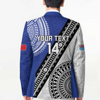 Fiji an Samoa Rugby Custom Blazer Flying Fijians Manu Samoa Together Pacific LT14 - Polynesian Pride