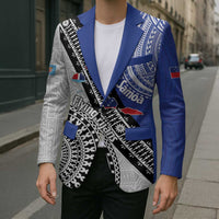 Fiji an Samoa Rugby Custom Blazer Flying Fijians Manu Samoa Together Pacific LT14 - Polynesian Pride