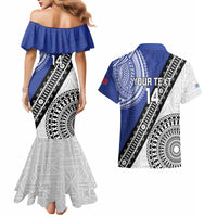 Fiji an Samoa Rugby Custom Couples Matching Mermaid Dress and Hawaiian Shirt Flying Fijians Manu Samoa Together Pacific - Polynesian Pride