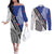 Fiji an Samoa Rugby Custom Couples Matching Off The Shoulder Long Sleeve Dress and Long Sleeve Button Shirt Flying Fijians Manu Samoa Together Pacific - Polynesian Pride