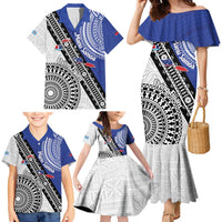 Fiji an Samoa Rugby Custom Family Matching Mermaid Dress and Hawaiian Shirt Flying Fijians Manu Samoa Together Pacific - Polynesian Pride