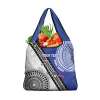 Fiji an Samoa Rugby Custom Grocery Bag Flying Fijians Manu Samoa Together Pacific LT14 1-pack One Size Blue - Polynesian Pride