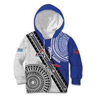Fiji an Samoa Rugby Custom Kid Hoodie Flying Fijians Manu Samoa Together Pacific - Polynesian Pride