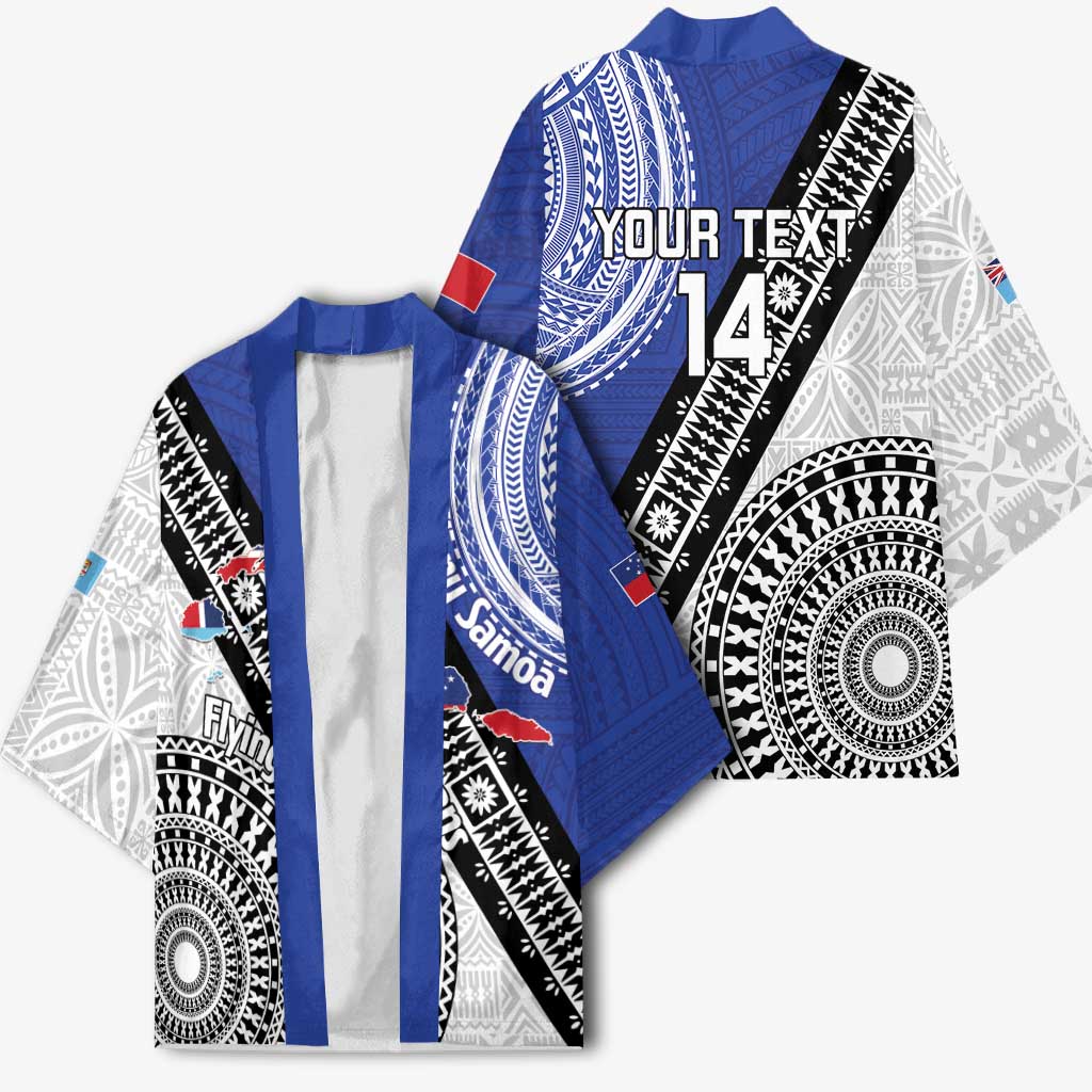 Fiji an Samoa Rugby Custom Kimono Flying Fijians Manu Samoa Together Pacific - Polynesian Pride
