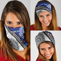 Fiji an Samoa Rugby Custom Neck Gaiter Flying Fijians Manu Samoa Together Pacific - Polynesian Pride