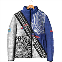 Fiji an Samoa Rugby Custom Padded Jacket Flying Fijians Manu Samoa Together Pacific LT14 - Polynesian Pride