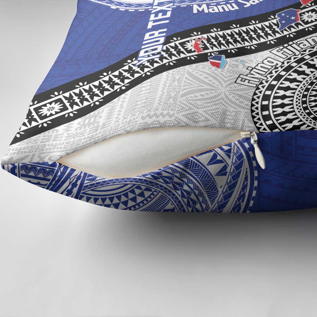 Fiji an Samoa Rugby Custom Pillow Cover Flying Fijians Manu Samoa Together Pacific - Polynesian Pride