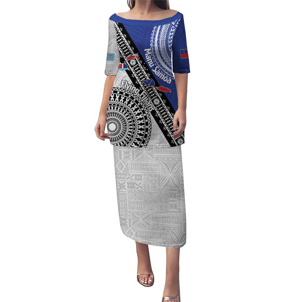 Fiji an Samoa Rugby Custom Puletasi Flying Fijians Manu Samoa Together Pacific - Polynesian Pride