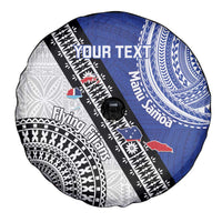Fiji an Samoa Rugby Custom Spare Tire Cover Flying Fijians Manu Samoa Together Pacific LT14 - Polynesian Pride
