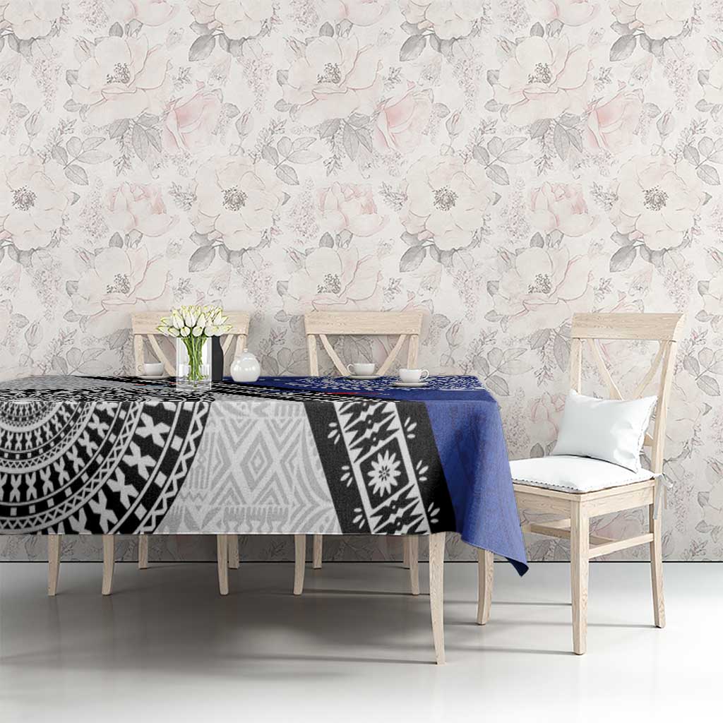 Fiji an Samoa Rugby Custom Tablecloth Flying Fijians Manu Samoa Together Pacific - Polynesian Pride