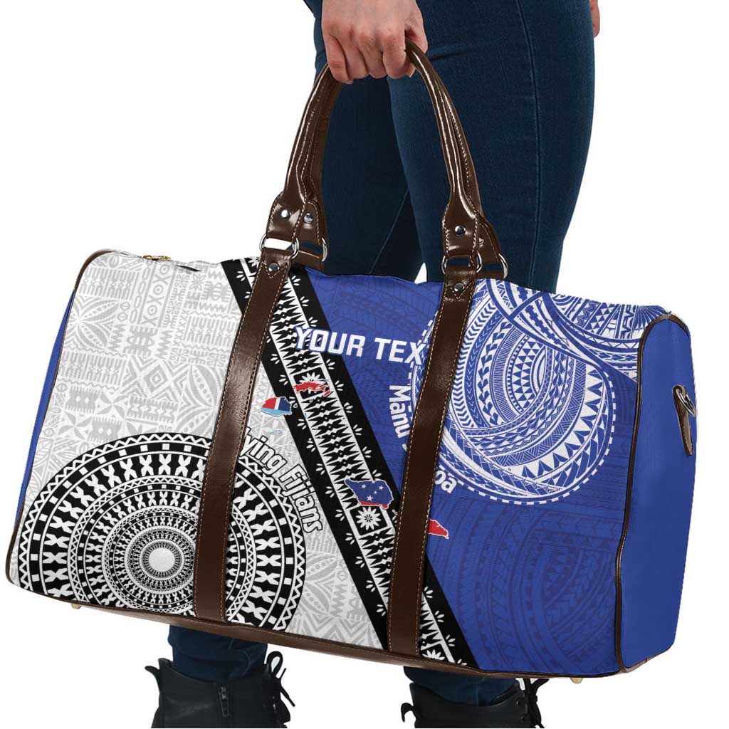 Fiji an Samoa Rugby Custom Travel Bag Flying Fijians Manu Samoa Together Pacific - Polynesian Pride