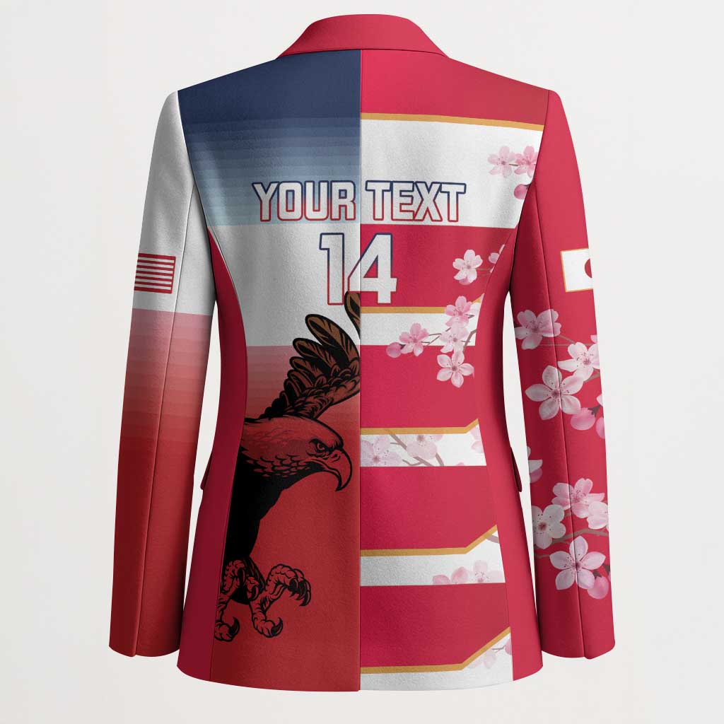 USA and Japan Rugby Custom Blazer Eagles Brave Blossoms Together Pacific LT14 - Polynesian Pride