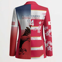 USA and Japan Rugby Custom Blazer Eagles Brave Blossoms Together Pacific LT14 - Polynesian Pride