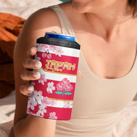 USA and Japan Rugby 4 in 1 Can Cooler Tumbler Eagles Brave Blossoms Together Pacific - Polynesian Pride