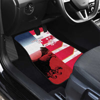 USA and Japan Rugby Custom Car Mats Eagles Brave Blossoms Together Pacific - Polynesian Pride