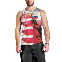 USA and Japan Rugby Custom Men Tank Top Eagles Brave Blossoms Together Pacific LT14 - Polynesian Pride