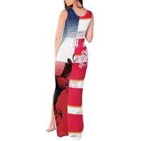 USA and Japan Rugby Custom Tank Maxi Dress Eagles Brave Blossoms Together Pacific - Polynesian Pride