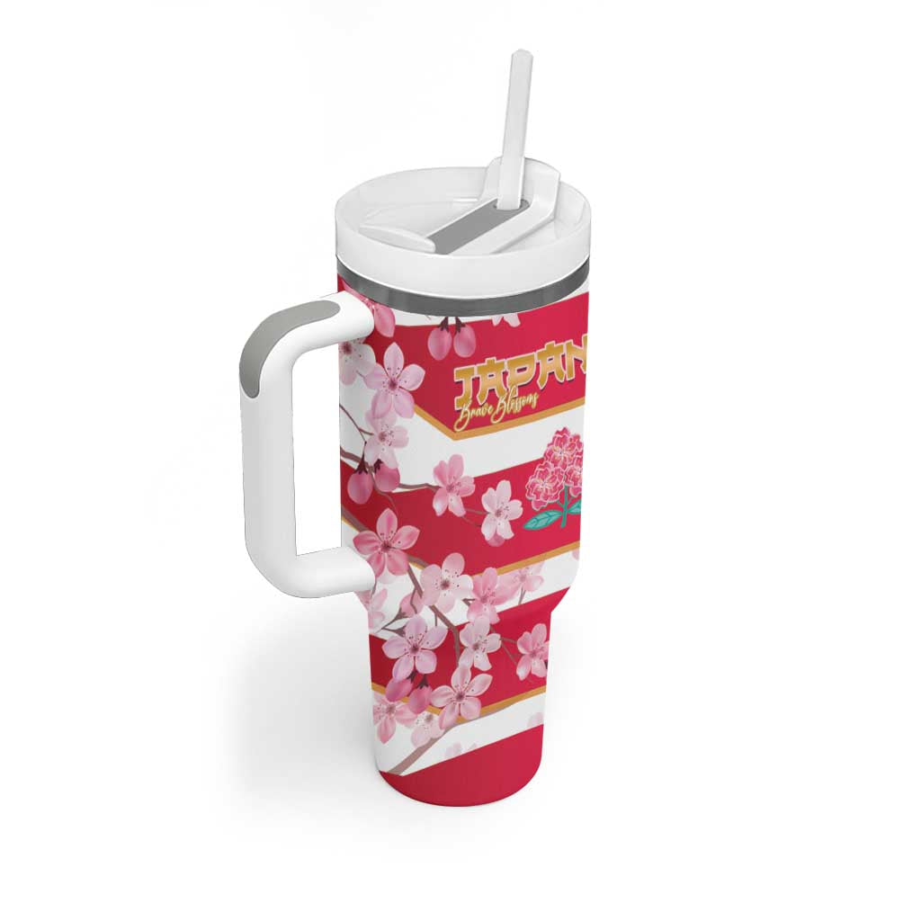 USA and Japan Rugby Tumbler With Handle Eagles Brave Blossoms Together Pacific - Polynesian Pride