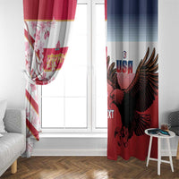 USA and Japan Rugby Custom Window Curtain Eagles Brave Blossoms Together Pacific LT14 - Polynesian Pride