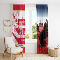 USA and Japan Rugby Custom Window Curtain Eagles Brave Blossoms Together Pacific LT14 - Polynesian Pride