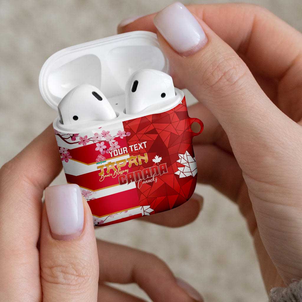 Canada and Japan Rugby Custom AirPods Case Canucks Brave Blossoms Together Pacific - Polynesian Pride