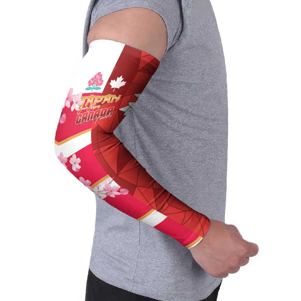 Canada and Japan Rugby Custom Arm Sleeves Canucks Brave Blossoms Together Pacific LT14 - Polynesian Pride