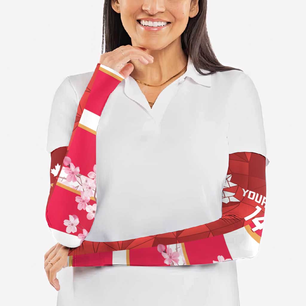 Canada and Japan Rugby Custom Arm Sleeves Canucks Brave Blossoms Together Pacific LT14 - Polynesian Pride