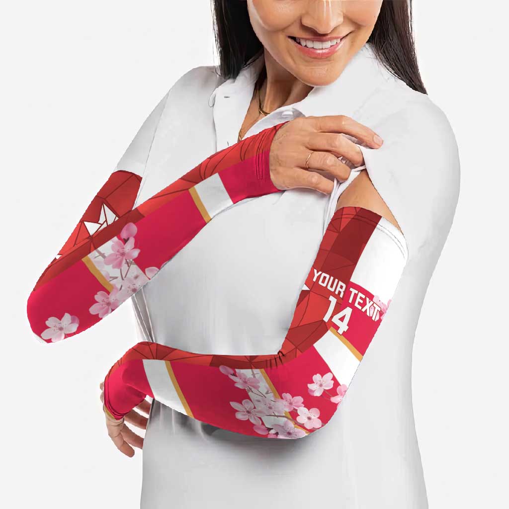Canada and Japan Rugby Custom Arm Sleeves Canucks Brave Blossoms Together Pacific LT14 - Polynesian Pride