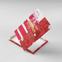 Canada and Japan Rugby Custom Canvas Wall Art Canucks Brave Blossoms Together Pacific - Polynesian Pride