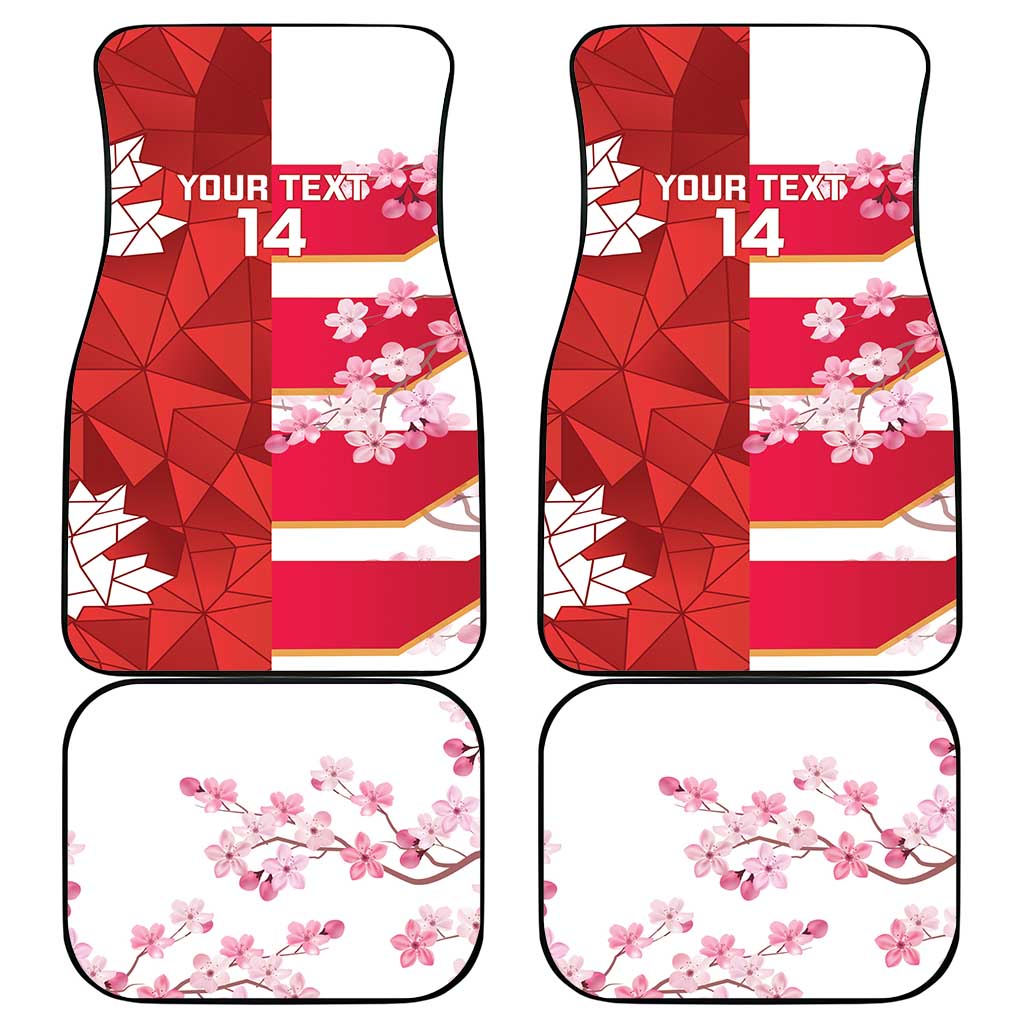 Canada and Japan Rugby Custom Car Mats Canucks Brave Blossoms Together Pacific - Polynesian Pride