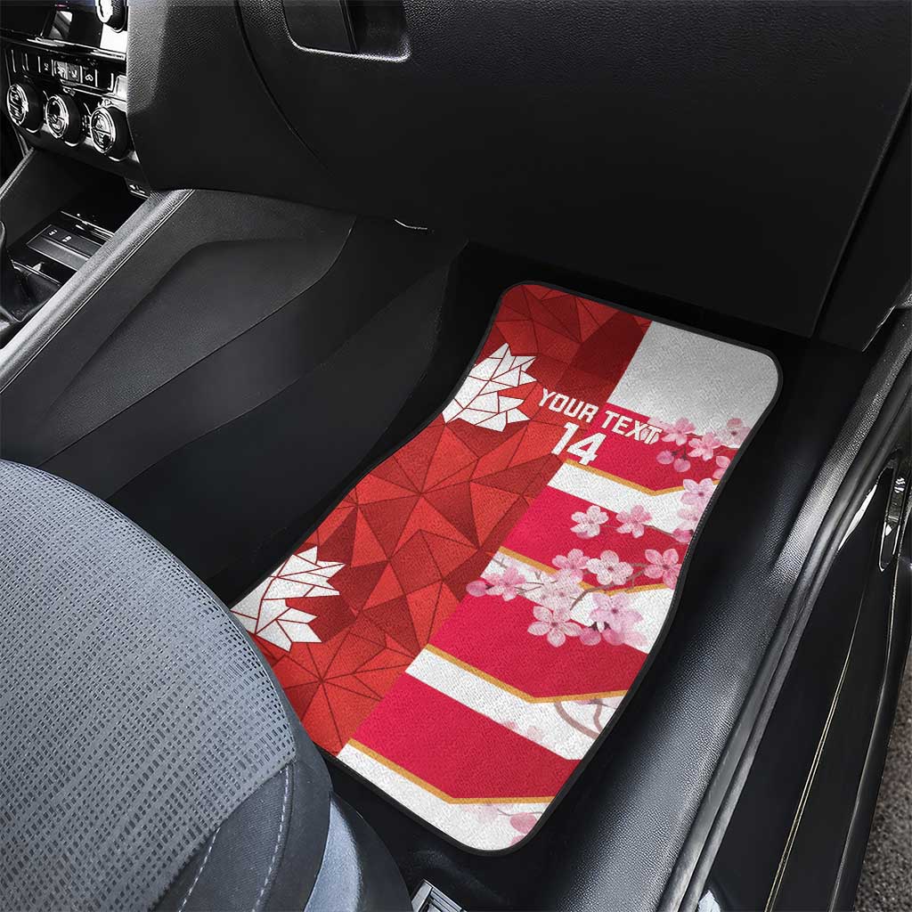 Canada and Japan Rugby Custom Car Mats Canucks Brave Blossoms Together Pacific - Polynesian Pride