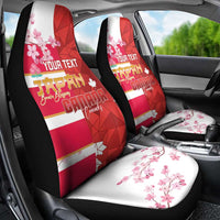 Canada and Japan Rugby Custom Car Seat Cover Canucks Brave Blossoms Together Pacific - Polynesian Pride
