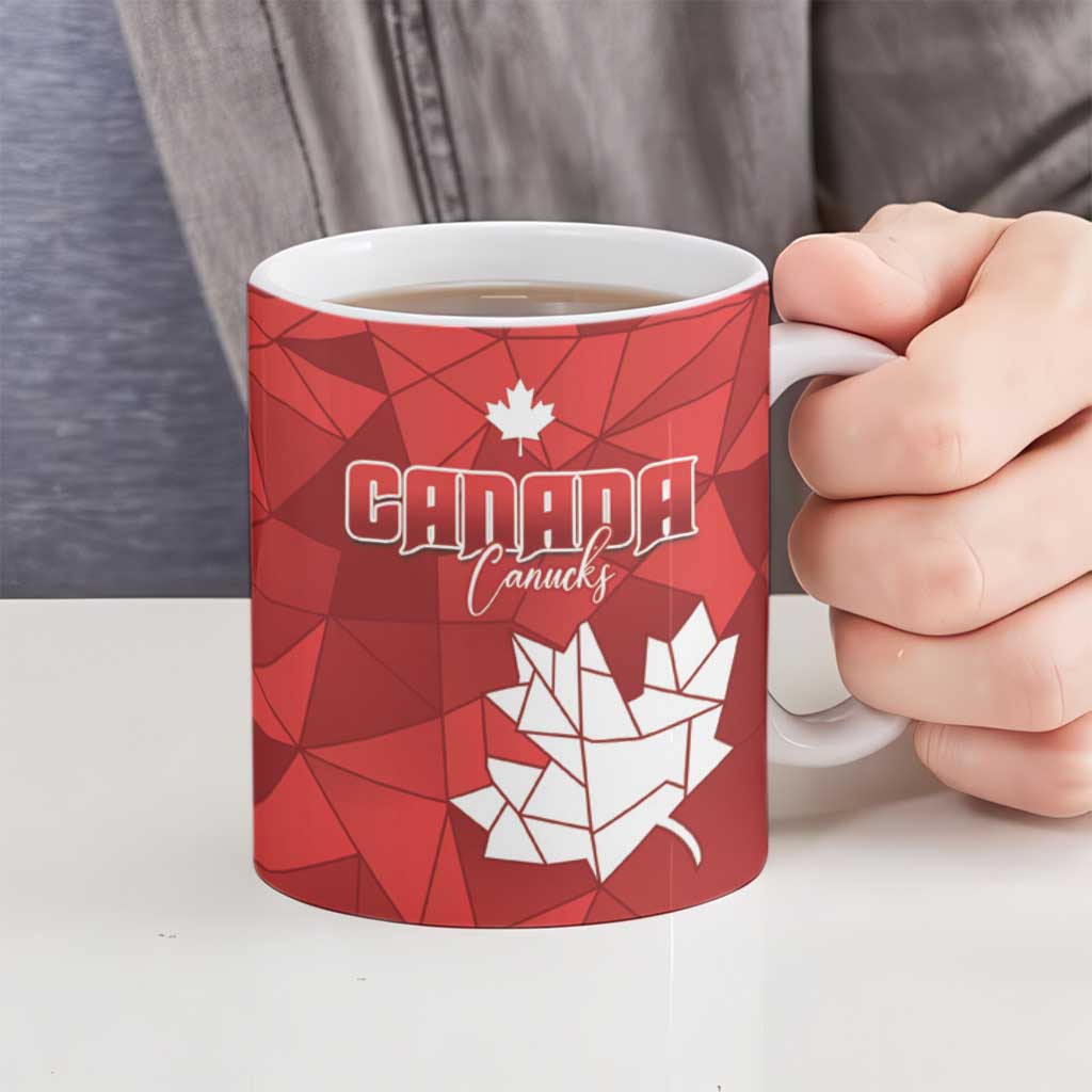 Canada and Japan Rugby Ceramic Mug Canucks Brave Blossoms Together Pacific - Polynesian Pride