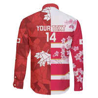 Canada and Japan Rugby Custom Family Matching Puletasi and Hawaiian Shirt Canucks Brave Blossoms Together Pacific LT14 - Polynesian Pride