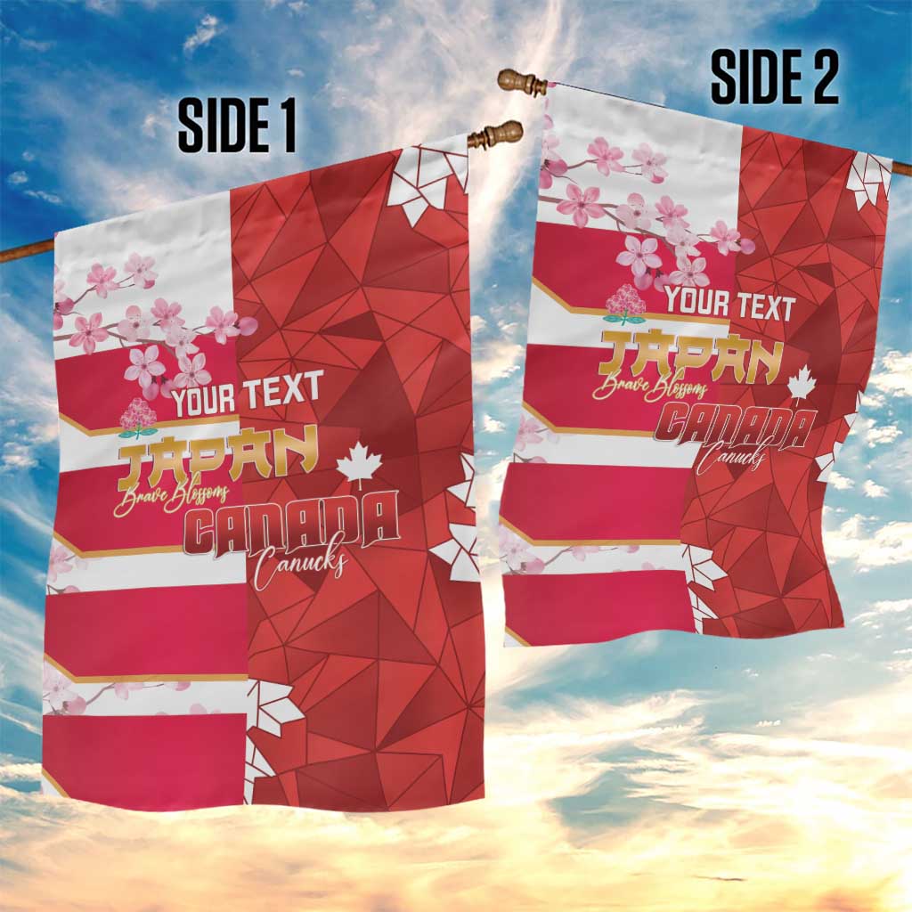 Canada and Japan Rugby Custom Garden Flag Canucks Brave Blossoms Together Pacific LT14 - Polynesian Pride