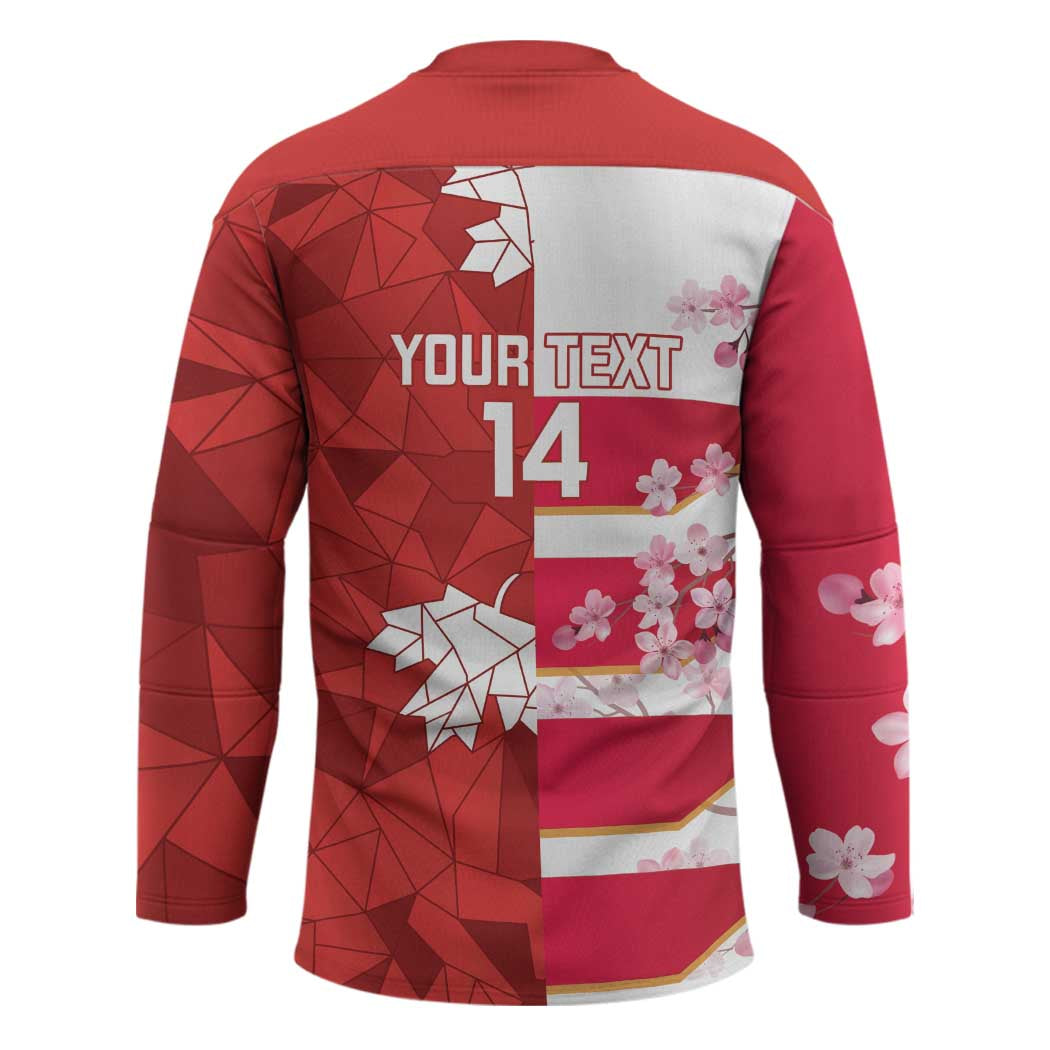 Canada and Japan Rugby Custom Hockey Jersey Canucks Brave Blossoms Together Pacific - Polynesian Pride
