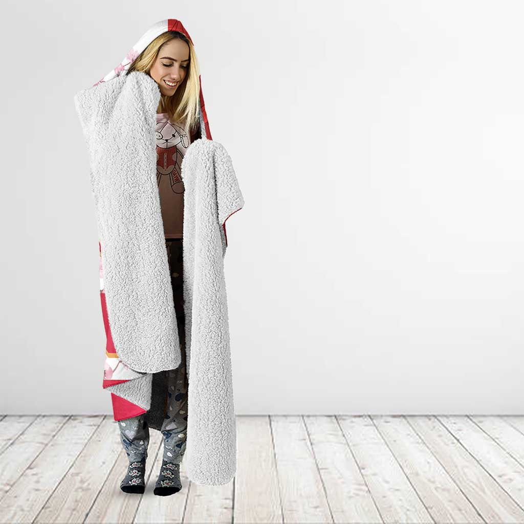 Canada and Japan Rugby Custom Hooded Blanket Canucks Brave Blossoms Together Pacific - Polynesian Pride