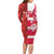 Canada and Japan Rugby Custom Long Sleeve Bodycon Dress Canucks Brave Blossoms Together Pacific - Polynesian Pride