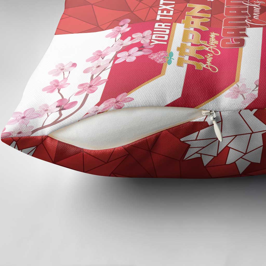 Canada and Japan Rugby Custom Pillow Cover Canucks Brave Blossoms Together Pacific - Polynesian Pride