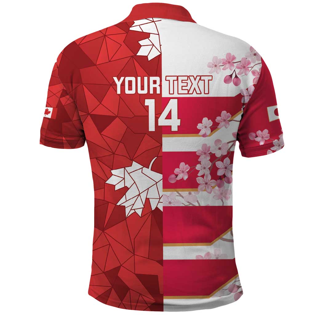 Canada and Japan Rugby Custom Polo Shirt Canucks Brave Blossoms Together Pacific LT14 - Polynesian Pride