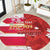 Canada and Japan Rugby Custom Round Carpet Canucks Brave Blossoms Together Pacific - Polynesian Pride