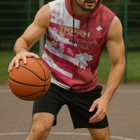 Canada and Japan Rugby Custom Sleeveless Hoodie Canucks Brave Blossoms Together Pacific - Polynesian Pride