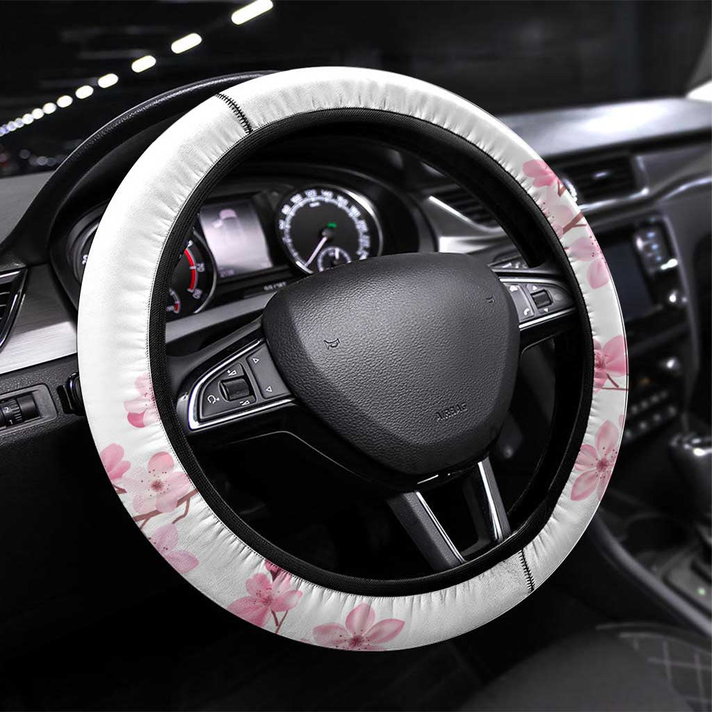 Canada and Japan Rugby Steering Wheel Cover Canucks Brave Blossoms Together Pacific LT14 Universal Fit Red - Polynesian Pride