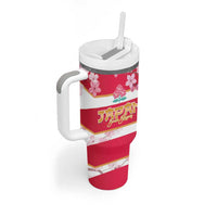 Canada and Japan Rugby Tumbler With Handle Canucks Brave Blossoms Together Pacific - Polynesian Pride