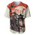 Samurai Warrior Japan Baseball Jersey Red-blossomed Tree Classic Japanese Stylized - Polynesian Pride