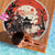 Samurai Warrior Japan Beach Blanket Red-blossomed Tree Classic Japanese Stylized - Polynesian Pride