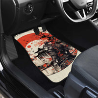 Samurai Warrior Japan Car Mats Red-blossomed Tree Classic Japanese Stylized - Polynesian Pride