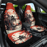 Samurai Warrior Japan Car Seat Cover Red-blossomed Tree Classic Japanese Stylized LT14 One Size Red - Polynesian Pride
