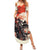 Samurai Warrior Japan Family Matching Summer Maxi Dress and Hawaiian Shirt Red-blossomed Tree Classic Japanese Stylized - Polynesian Pride