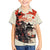 Samurai Warrior Japan Family Matching Summer Maxi Dress and Hawaiian Shirt Red-blossomed Tree Classic Japanese Stylized - Polynesian Pride